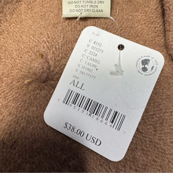 NWT New Free People Margot Slouchy Wool Camel Beret - Picture 6 of 7